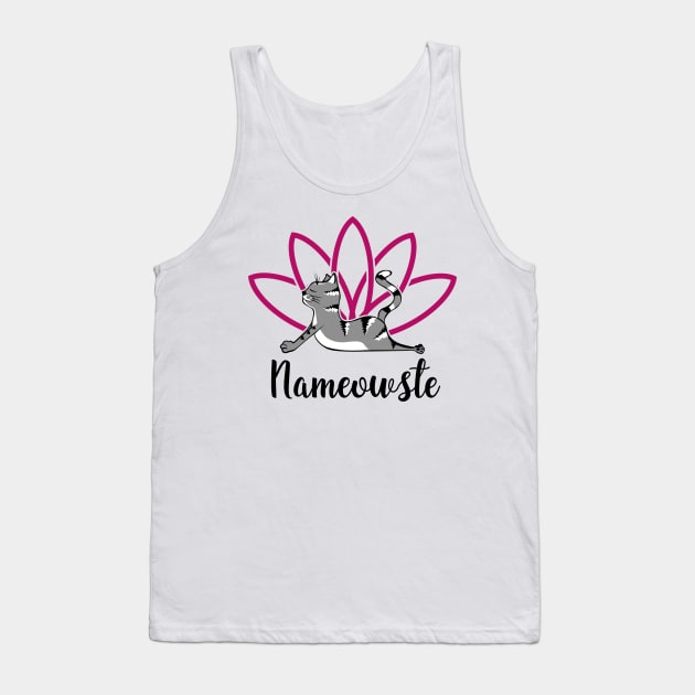 Nameowste Funny Yoga Cat Tank Top by KsuAnn